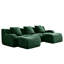 Fauteuil souple en forme de U 3, sans assemblage, accoudoirs incurvés, antidérapant, ergonomique, pour coin lecture et salon, sans os, avec mousse haute densité 32D, tissu.