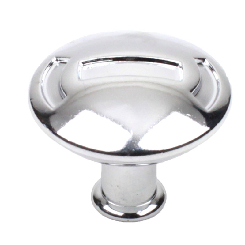Poignée ronde à diamètre 1 1/2" à la main peinte à la main Medieval, Chrome poli