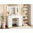 Vanity Desk with 11 Hollywood Bulbs & 7-Tier Storage Shelves , Makeup Vanity Desk with Power Outlet and 11 Drawers, 3 Color Lighting Modes, Dressing Table with Display Shelf Crystal Handles,White