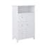 Armoire de rangement pour salle de bain avec 3 tiroirs et 1 porte - blanc
