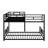 Twin Over Full L-Shaped Metal Bunk Bed-1250622013