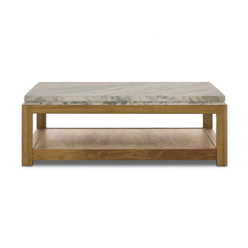 Roberta Coffee Table-Sandblasted White Marble