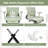 Foldable Office Chair with Foot Rest, Ergonomic Mesh Office Chair with Adjustable Lumbar Support, Headrest, Armrest, Home Office Desk Chairs for Space Saving-749043836