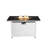 43" Metal Rectangular Fire Pit – Outdoor Patio Heating Table
