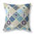 Bleu / floral doré
