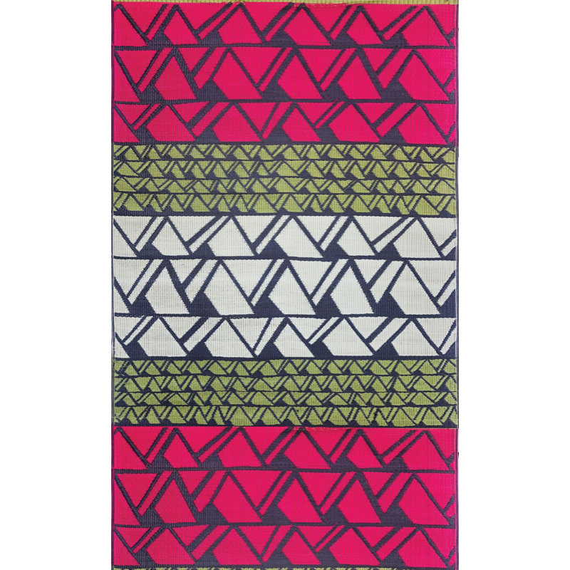 Geometric Indoor / Outdoor Rug, Runner 2'5" x 8'