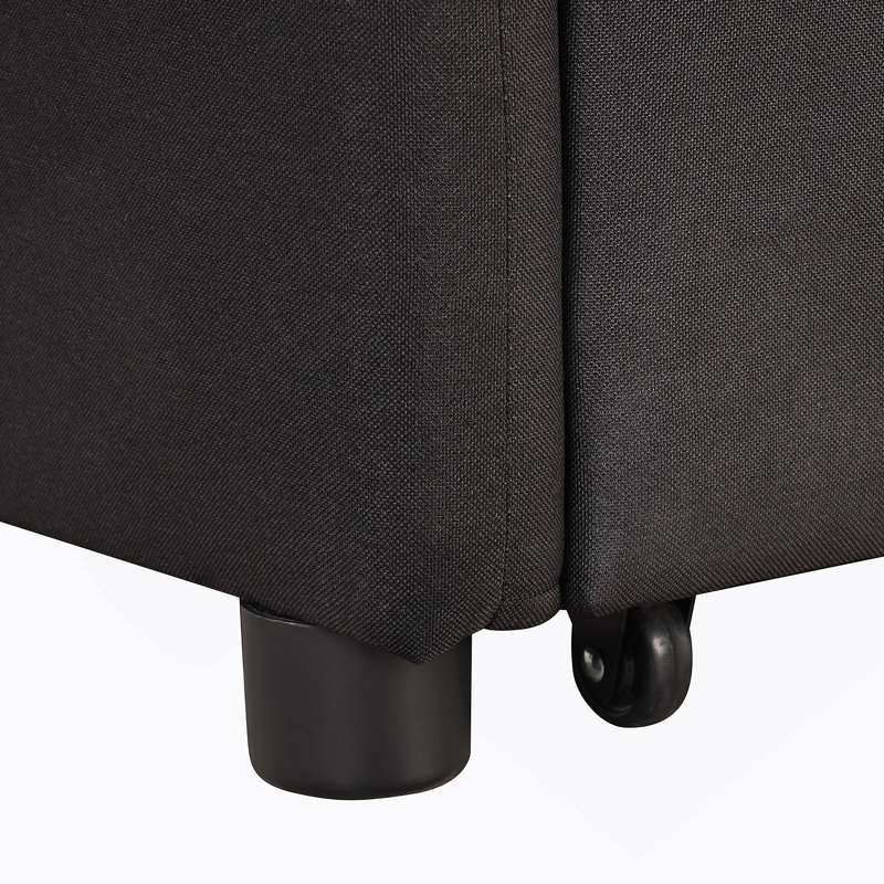 pull out sofa sleeper with 2 wing table side pocket and usb charge