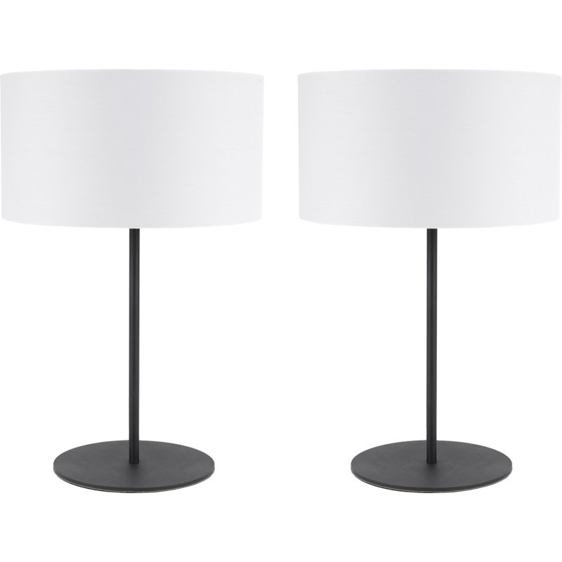 Sundari Metal Table Lamp, White, Black