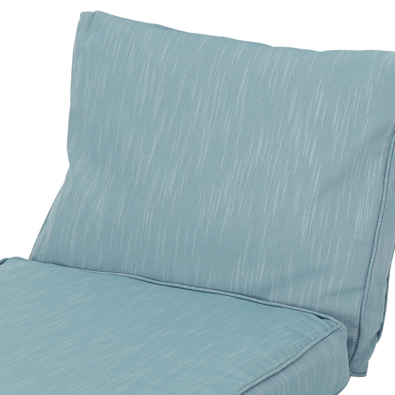 Billy-George Outdoor 2.75'' Loveseat Seat / Back Cushion, Teal
