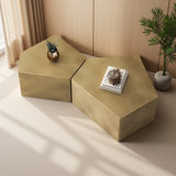 Pentagon Nesting Coffee Table Set, Geometric Coffee Table Set, Side Table Set, Cocktail Table Set, Centre Table Set For Living Room, Bedroom
