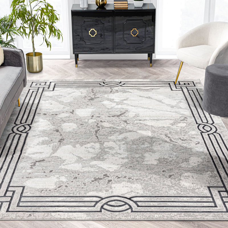 Tapis gris Fairmont Well Fairmont, Rectangle 7 pi 10 po x 9 pi 10 po