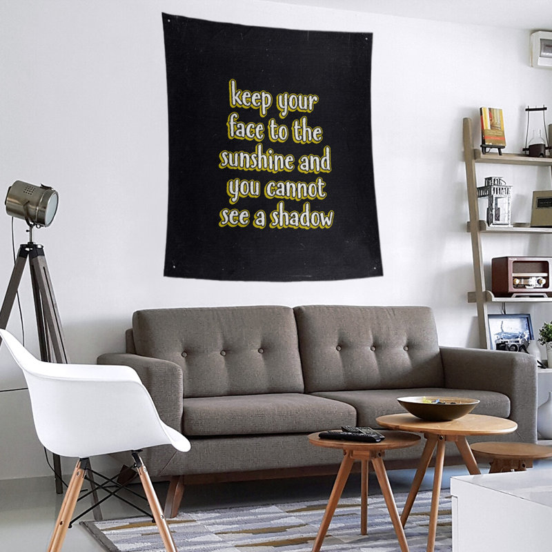 Tapisserie tableau noire quote optimise en polyester, H 27,5 po x l 37,5 po, Jaune
