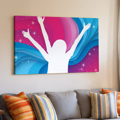 "Toile", création d'une illustration abstraite vibrante mettant en vedette une silhouette d'art mural