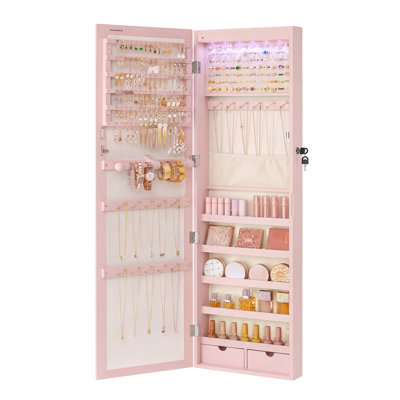Over The Door Jewelry Armoire with Mirror