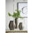 9.5X5.5X12" Aluminum Layered Chisel Oval Vase