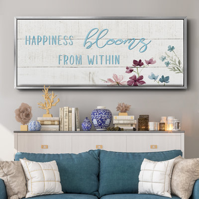 Happiness Blooms - toile encadrée