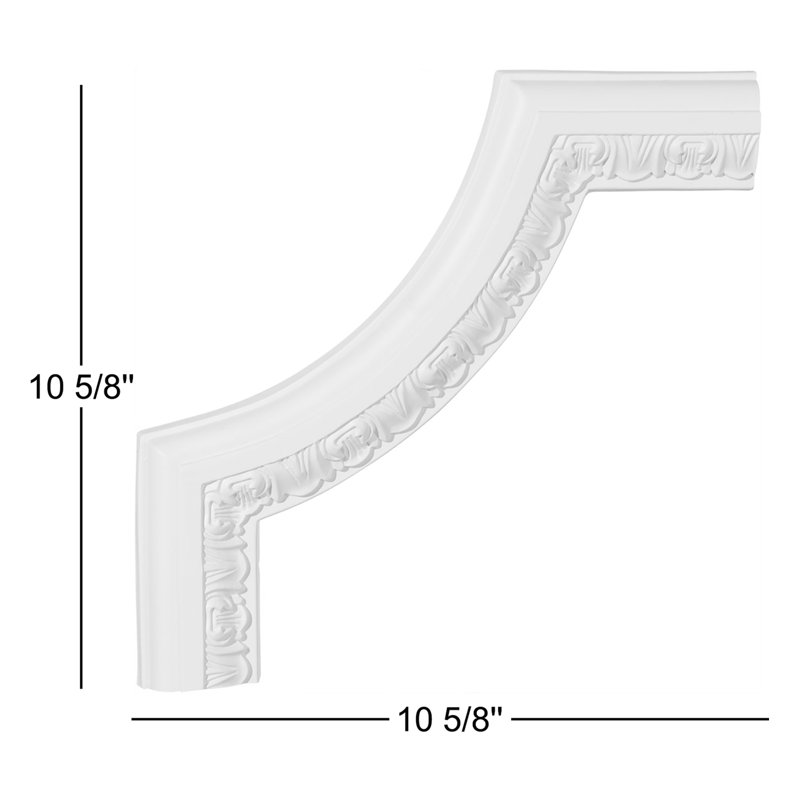 10 5/8"W x 10 5/8"H x 3/4"P Emery Panel Moulding Corner