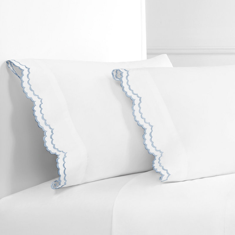Bartlow - Set of 2, Blue/White, Standard Pillowcase