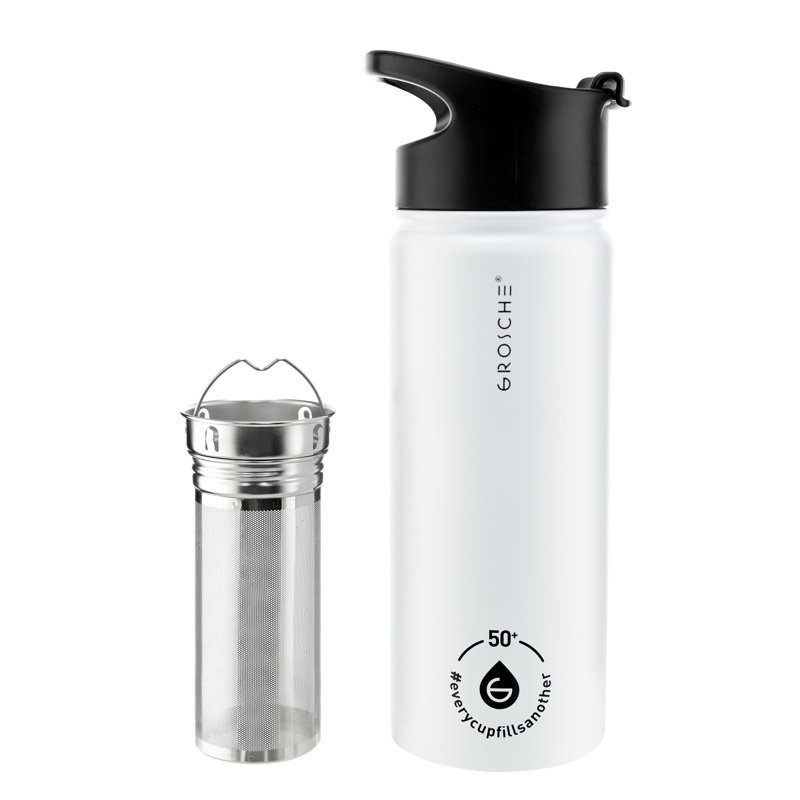 Bouteille d'eau GROSCHE Chicago Steel Infusion, Porcelaine, 16 oz