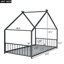 Twin Size Metal House Bed-1191946378