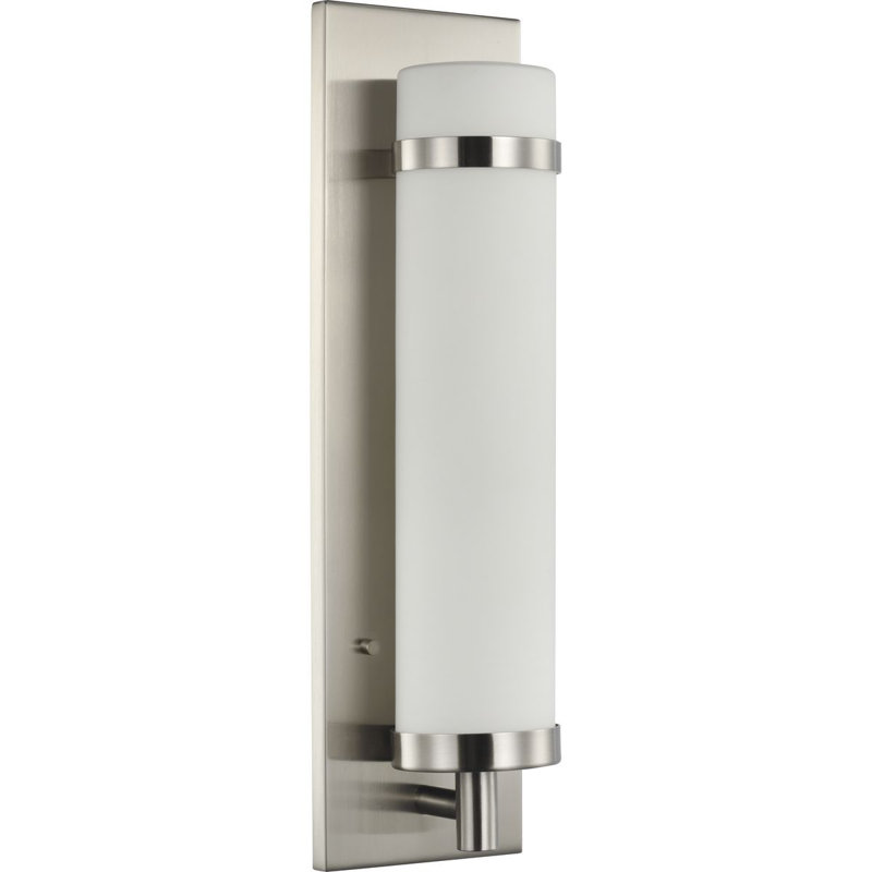 Asencion Flush Mounted Sconce, Brushed Nickel, 18'' H x 5'' W x 4'' D