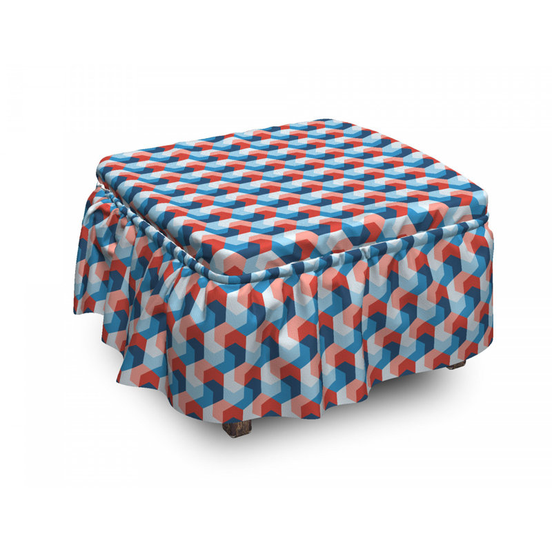 Box Cushion Ottoman Slipcover