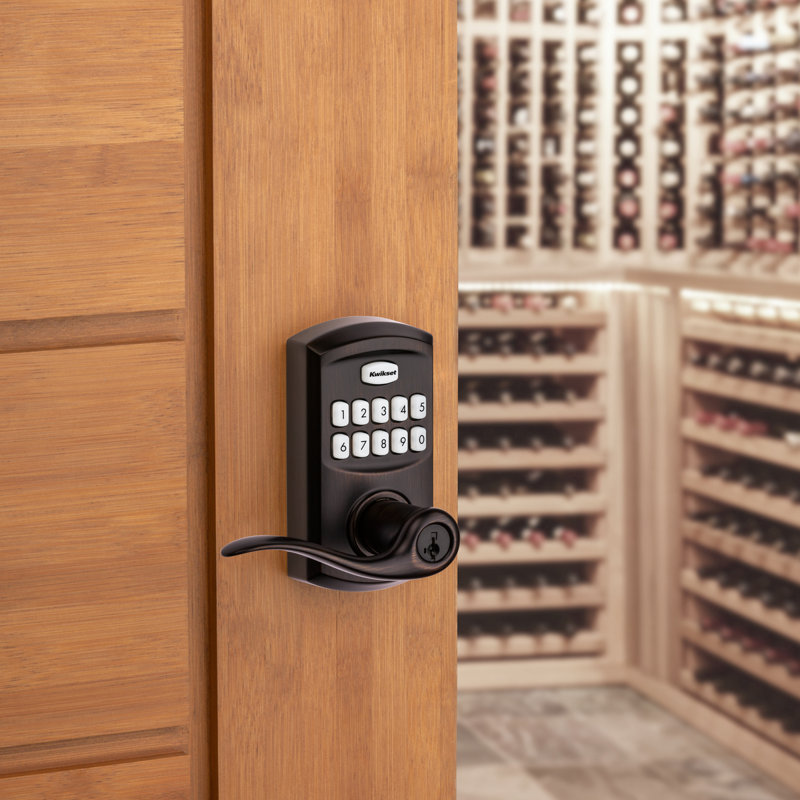 Venetian Bronze Electronic Keypad Entry Lever with SmartKey