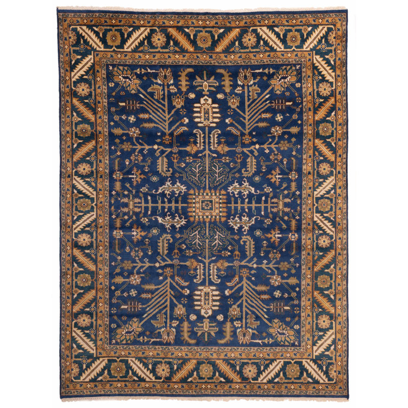 Tapis bleu Serapi Heritage 8 pi 11 po x 11 pi 11 po