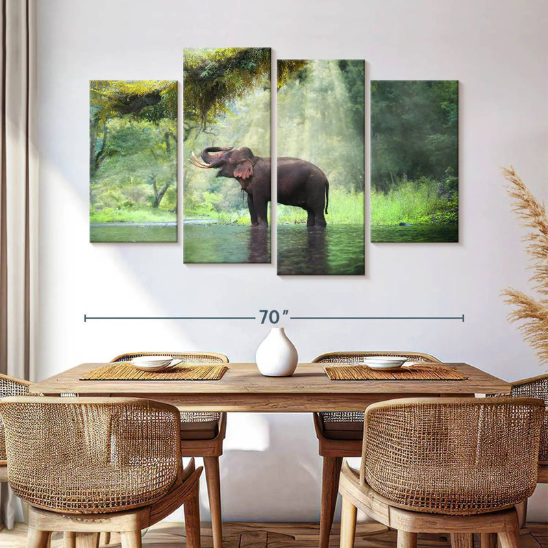 Brampt Elephant In The Forest, 42" H x 68" W