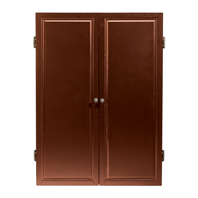 Armoire de jeu de fléchettes murale américaine avec rangement et jeu de fléchettes American Heritage Stratford, finition acajou ancien monde