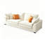 Canapé standard en velours blanc crème-129873649