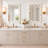 Wavy Scalloped Solid Wood Wall Mirror, Modern Decorative Accent Mirror for Bedroom, Bathroom Vanity-965324162-965324165