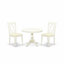 Ensemble de table de salle à manger 5 pièces comprenant une table de cuisine ronde avec piédestal et 4 chaises de salle à manger rembourrées en tissu de lin, 42 x 42 pouces, acajou-1677157608-1677157611-1741267397
