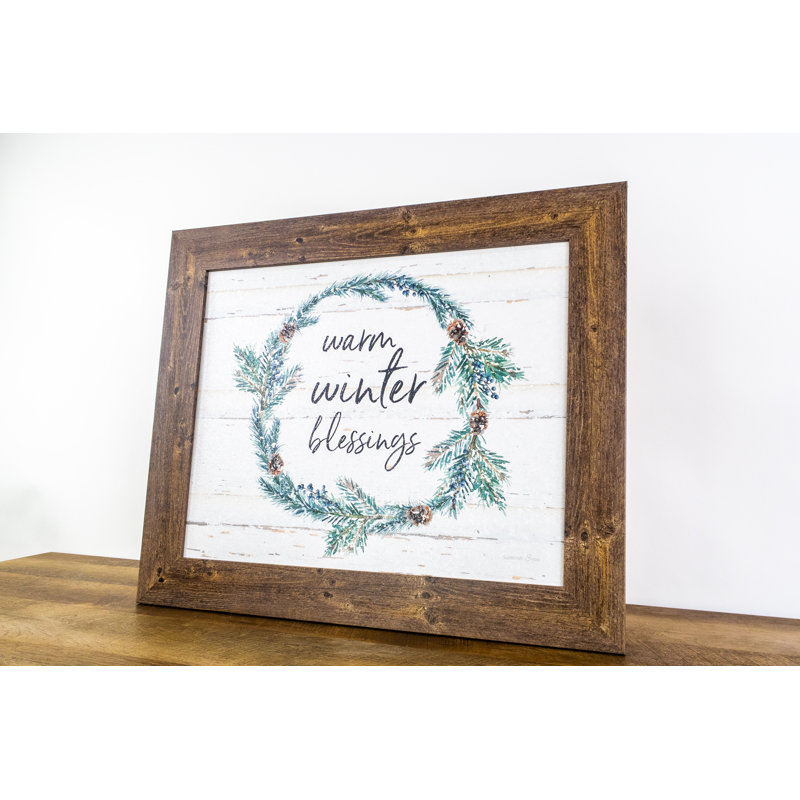 «Warm Winter Blessings Winter», art encadré