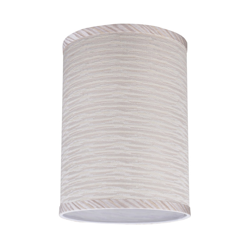 Striped Textured Fabric Drum Lamp Shade, 8" x 11"