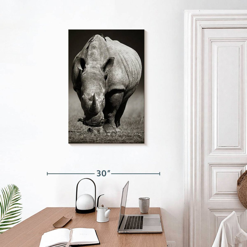 Rhinocéros africain blanc Brampt, H 30 po x l 20 po