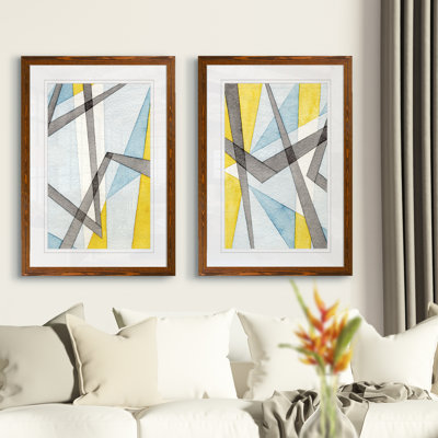 «Converging Angles I» par Vincent Van Gogh - Ensemble de 2 reproductions de cadres photo sur toile