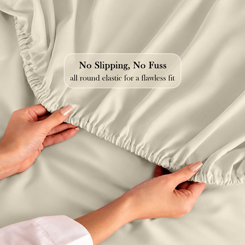 Bedroom Collection Standard Fitted Sheet, Double, Cream