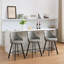 Tabouret de comptoir pivotant rembourré en cuir avec dossier haut (ensemble de 3)-1062960134-1062960129-1062417567