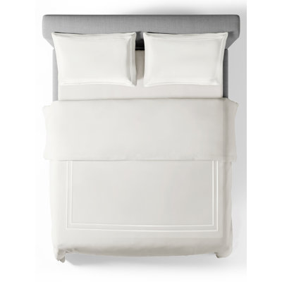 P/Kaufmann Home Heritage Border Embroidered Cotton Duvet Set