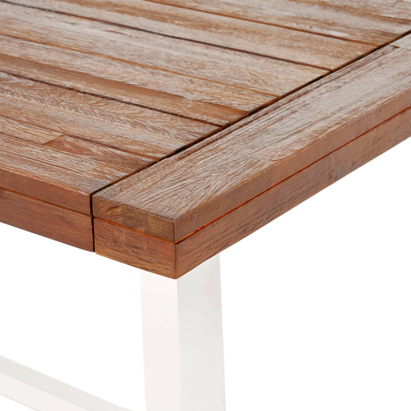 Rectangular Outdoor Dining Table , 79'' in. W 36'' in. D, Dark Brown, White