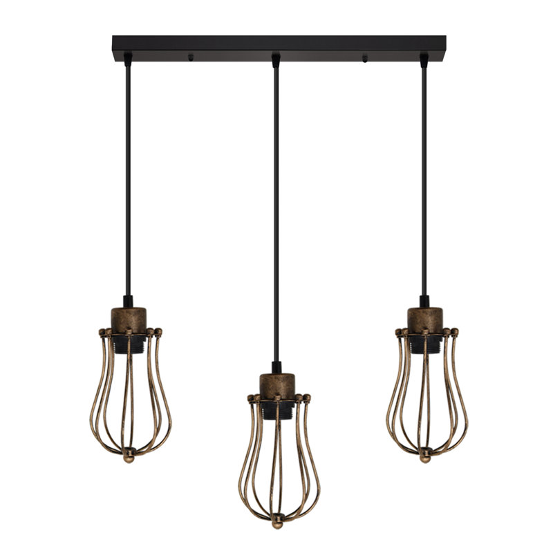 3 - Light Pendant, Brushed Copper