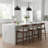 Solid Wood Bar Stool With Footrest 2 Packs 20'' Height-1961149883