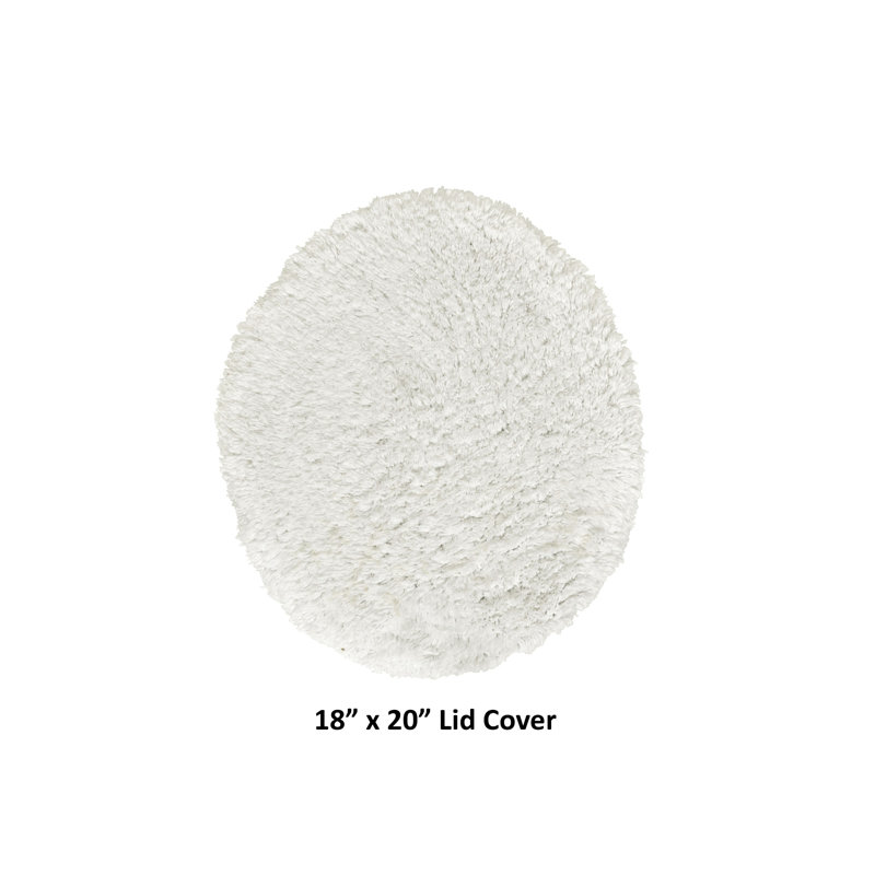 Housse de siège de toilette 100% coton Branston, lavable à la machine, certifié OEKO-TEX, couvercle de toilette allongé ultra doux et absorbant, motif à chevrons luxueux, 18 po x 20 po, ivoire