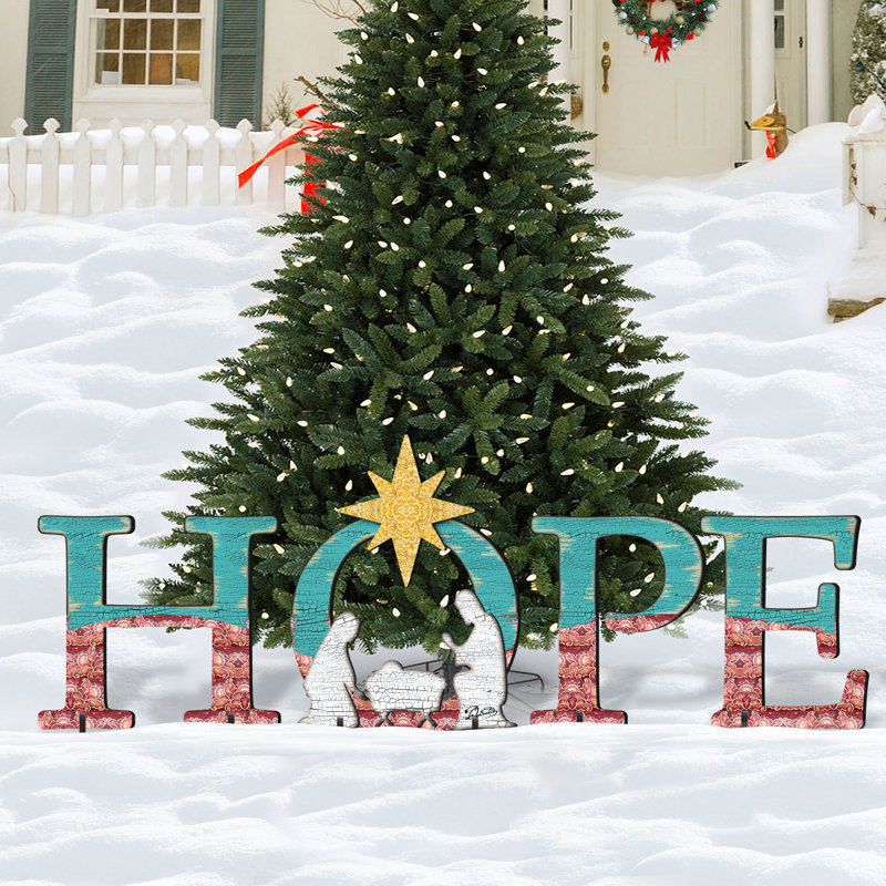 Hope Nativity Yard Lawn Art