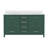 60'' Bathroom Vanity, Solid Wood Frame Bathroom Storage Cabinet, Freestanding Vanity Top With Double Basin Green
