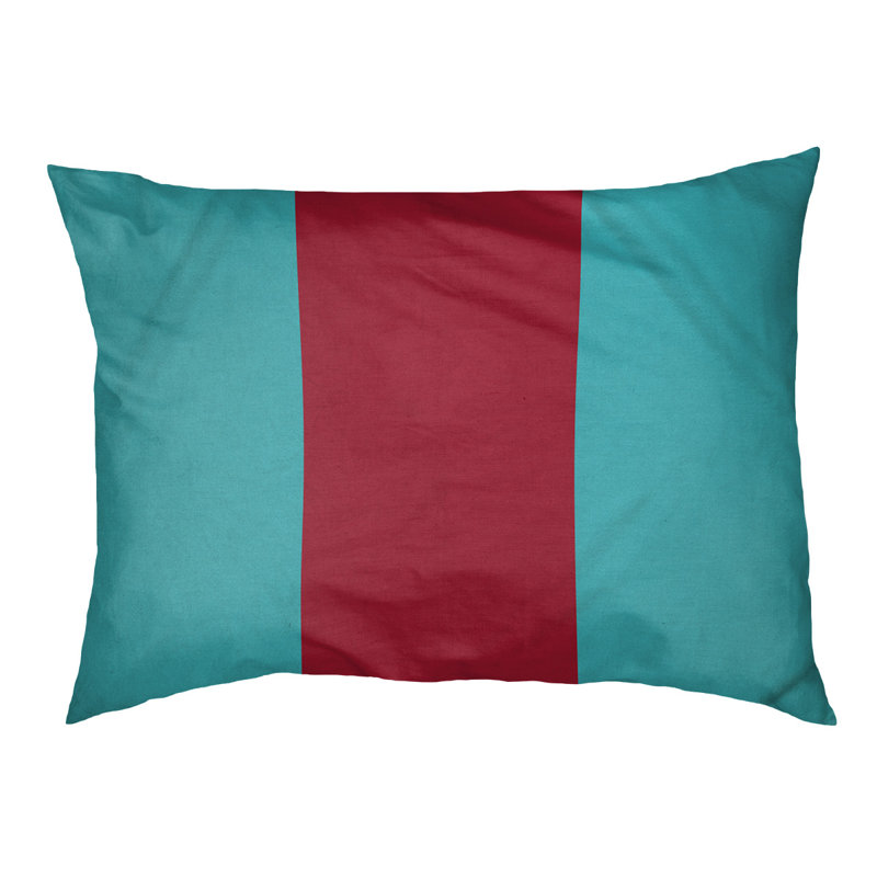 Coussin Arizona, Moyen (l 28 po x P 18 po x H 9,5 po), Bleu sarcelle / rouge Sedona / bleu sarcelle