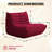 38" W Bean Bag Chair Sofa No-assembly Teddy Fabric Sofa Perfect For Bedroom, Study, Or Living Room-1704753529