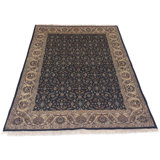 Canvello Hand Made Traditional All Over Indo Rug - 4'0'' X 5'2''