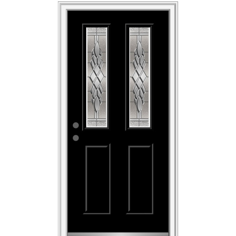 Porte d'entrée pré-montée en fibre de verre 2 panneaux 2 1/2 Grace Grace, H 80 po x l 36 po x P 1,75po